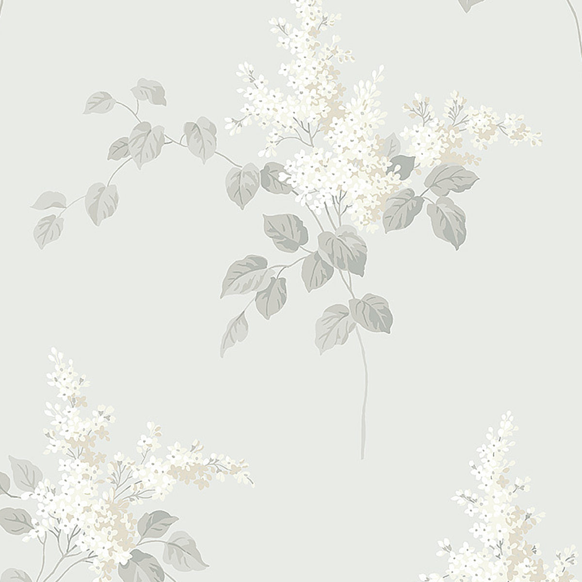 Schumacher Lilacs Grey Wallpaper Sample 7669