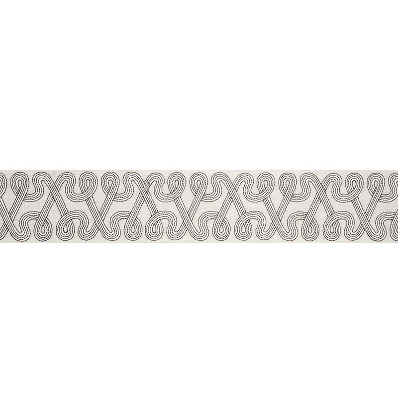 Schumacher Freeform Embroidered Tape Dove Trim Sample 76730