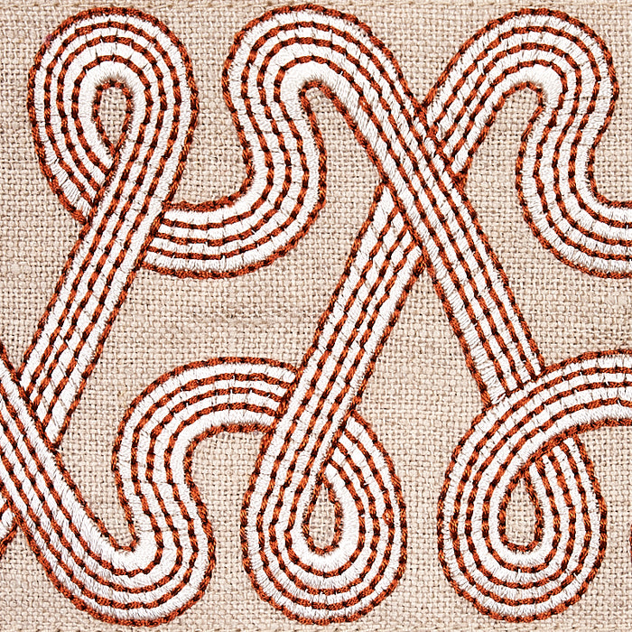 Schumacher Freeform Embroidered Tape Clay Trim 76734