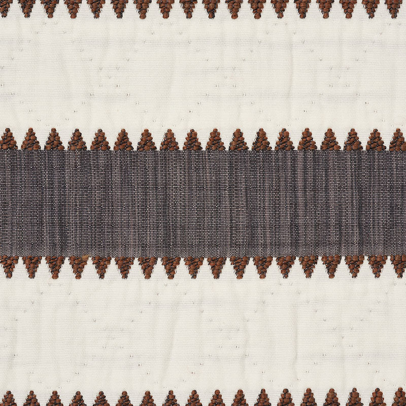 Schumacher Isolde Stripe Matelasse Cinder Fabric 76751