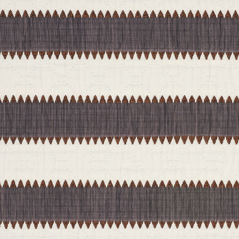 Schumacher Isolde Stripe Matelasse Cinder Fabric Sample 76751