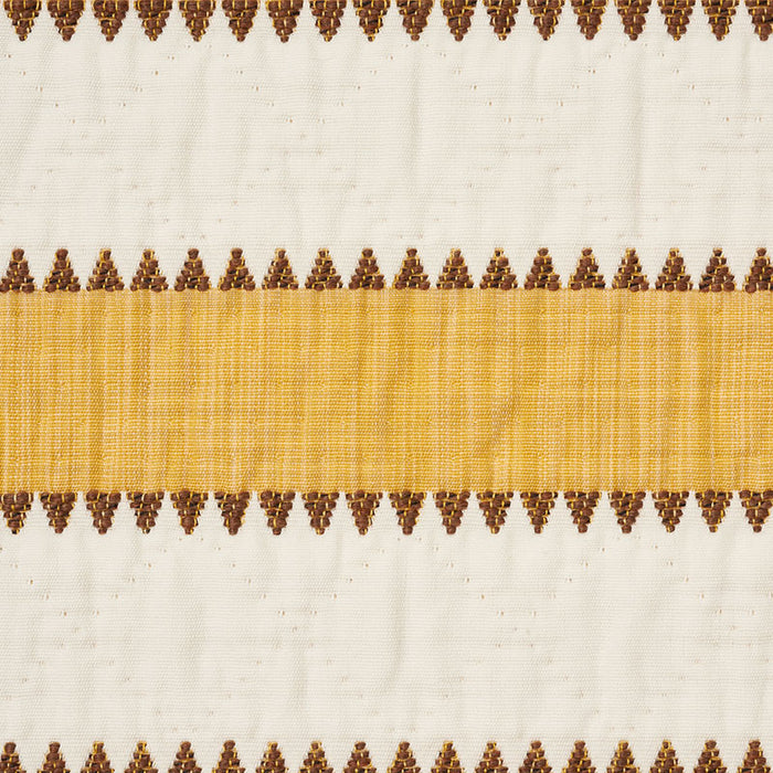 Schumacher Isolde Stripe Matelasse Yellow Fabric 76752