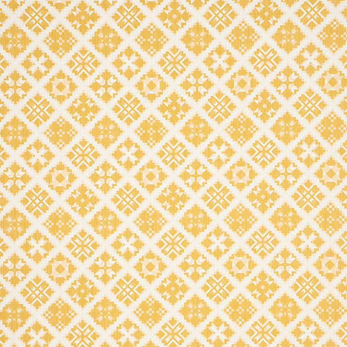 Schumacher Tristan Patchwork Yellow Fabric 76762