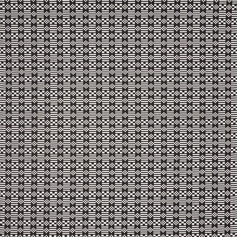 Schumacher Wilson Embroidery Black Fabric Sample 76791