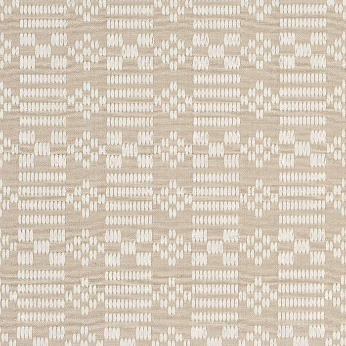 Schumacher Wilson Embroidery Sand Fabric Sample 76792