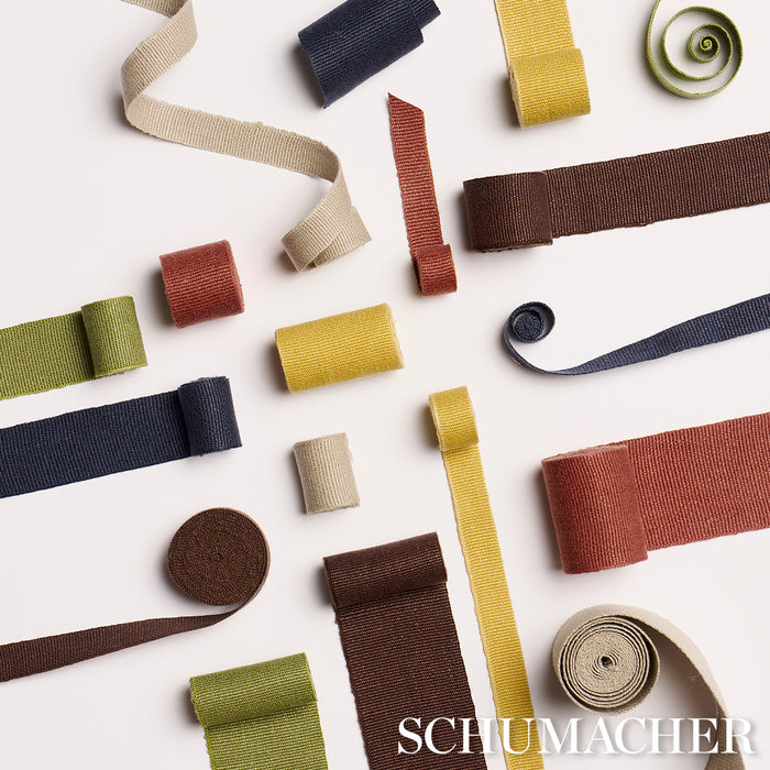 Schumacher Mathias Linen Tape Narrow Flax Trim Sample 76836