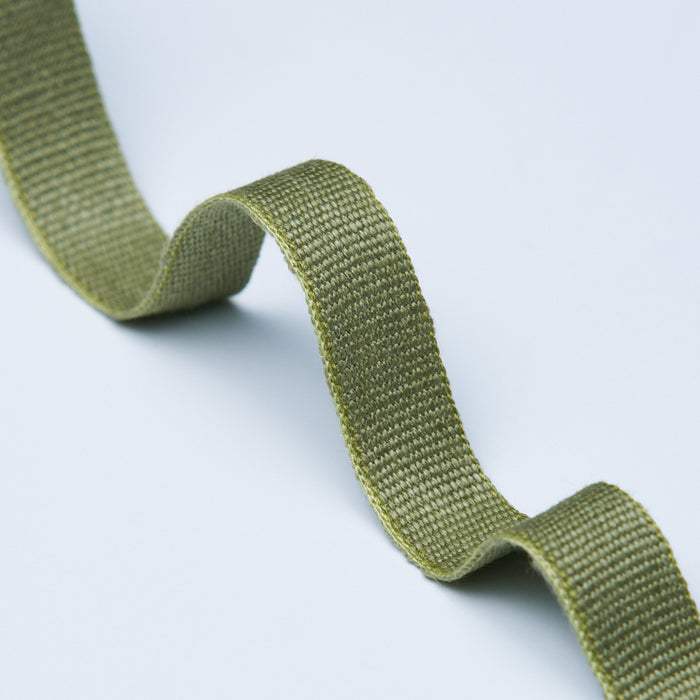 Schumacher Mathias Linen Tape Narrow Olive Trim Sample 76837