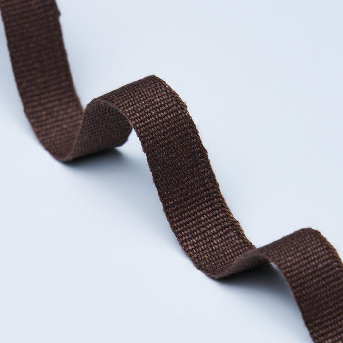 Schumacher Mathias Linen Tape Narrow Brown Trim Sample 76839
