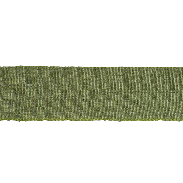 Schumacher Mathias Linen Tape Wide Olive Trim Sample 76897
