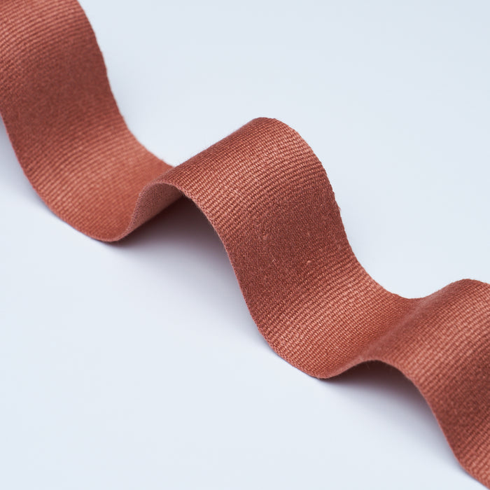 Schumacher Mathias Linen Tape Wide Terracotta Trim Sample 76898