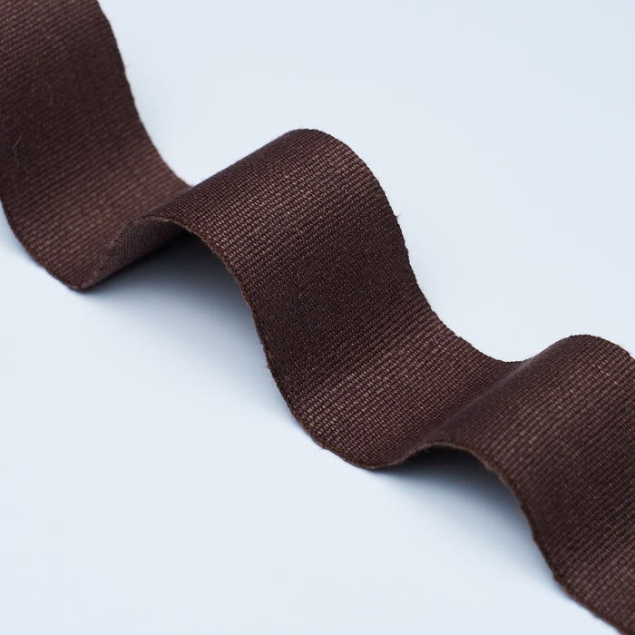Schumacher Mathias Linen Tape Wide Brown Trim Sample 76899