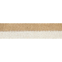Schumacher Modern Neutral IIi Narrow Tape White & Gold Trim 77030