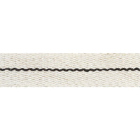 Schumacher Agnes Narrow Tape White & Black Trim 77060