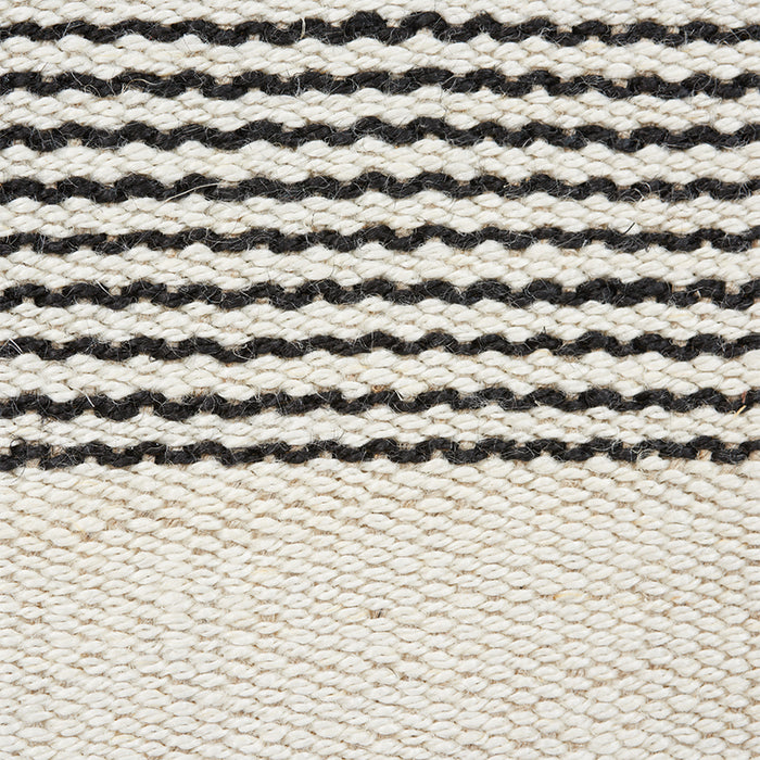 Schumacher Agnes Wide Tape White & Black Trim Sample 77080