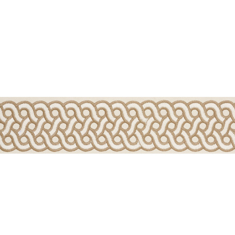 Schumacher Mandeville Tape Dune Trim Sample 77150