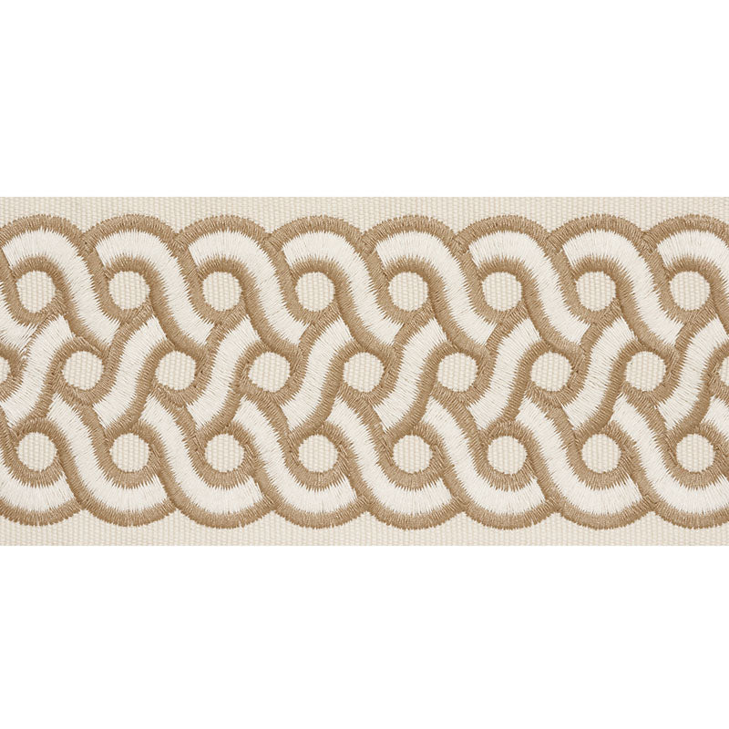 Schumacher Mandeville Tape Dune Trim Sample 77150