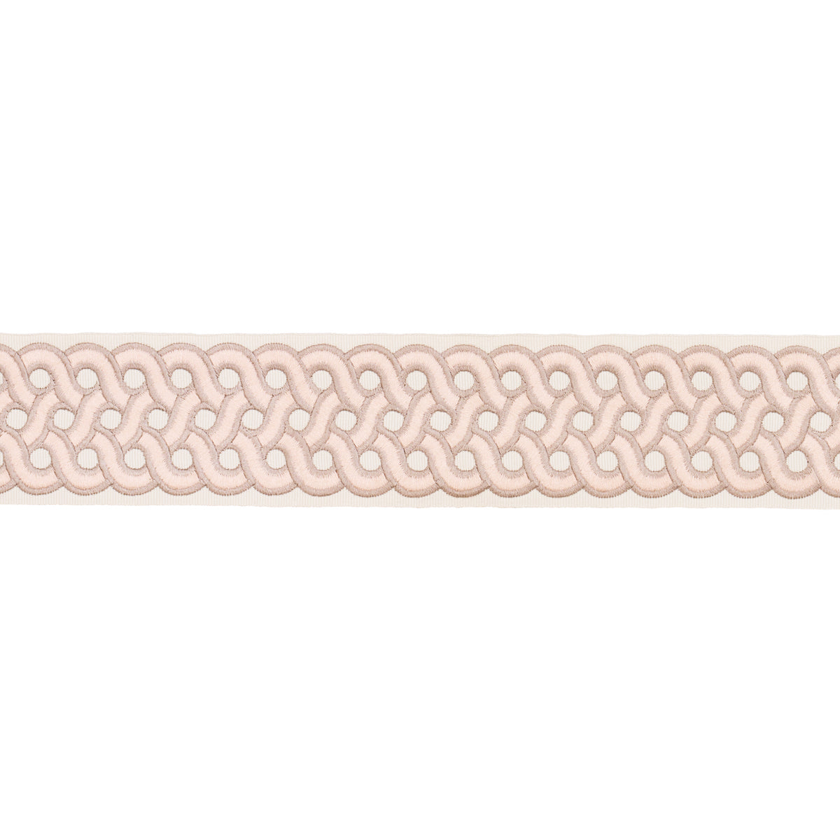 Schumacher Mandeville Tape Blush Trim Sample 77152