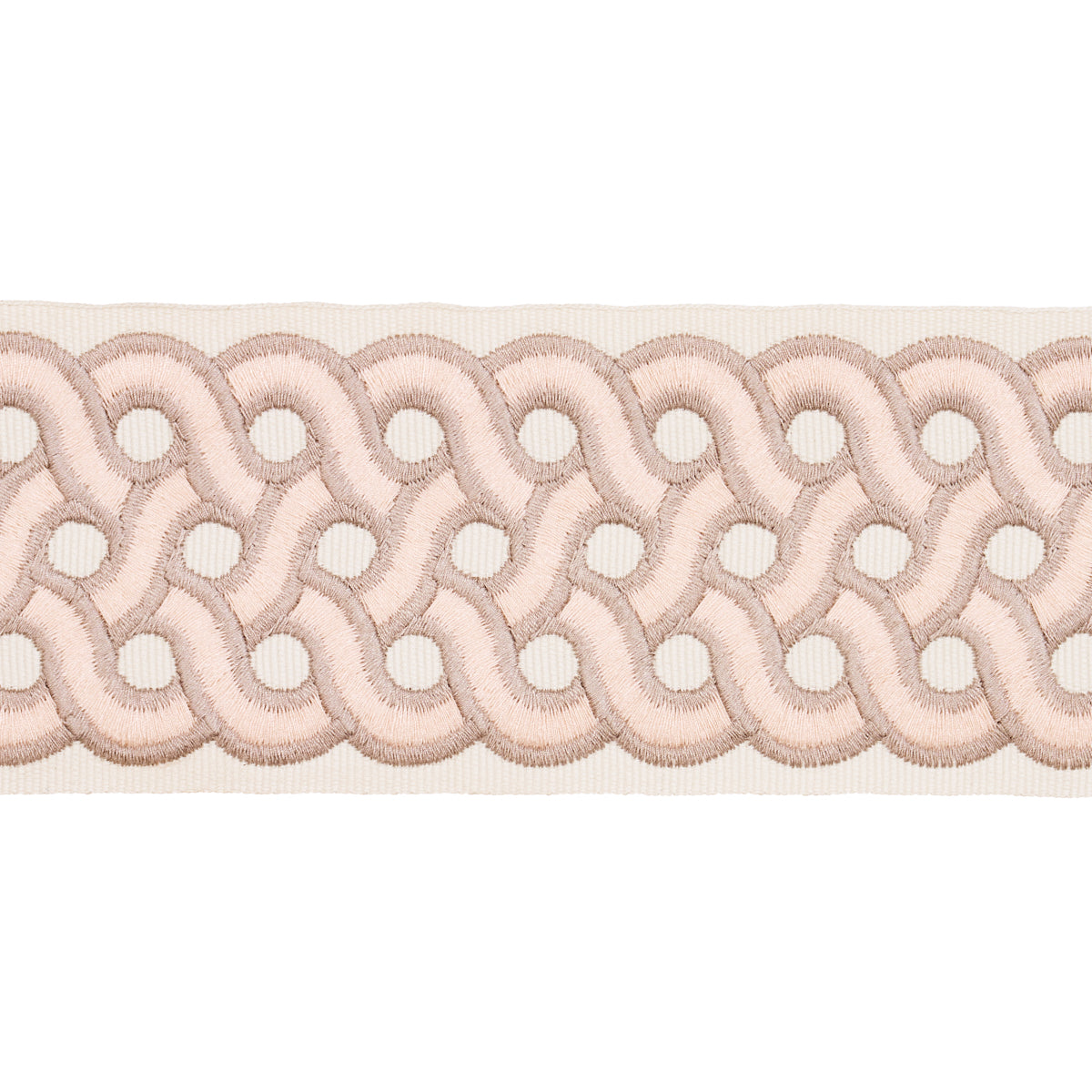Schumacher Mandeville Tape Blush Trim Sample 77152