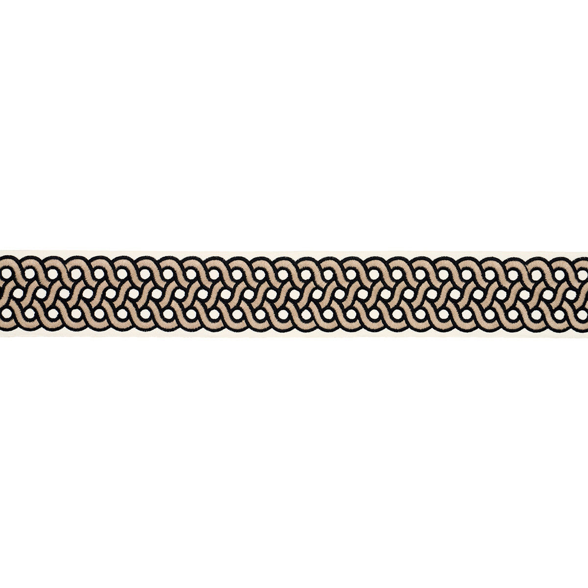 Schumacher Mandeville Tape Almond Trim Sample 77155