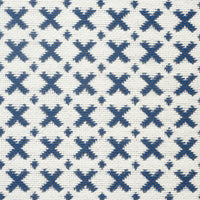 Schumacher Elias Blue & Ivory Fabric 77200