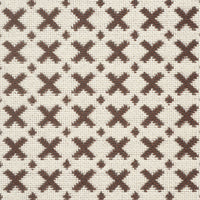 Schumacher Elias Brown & Ecru Fabric 77202