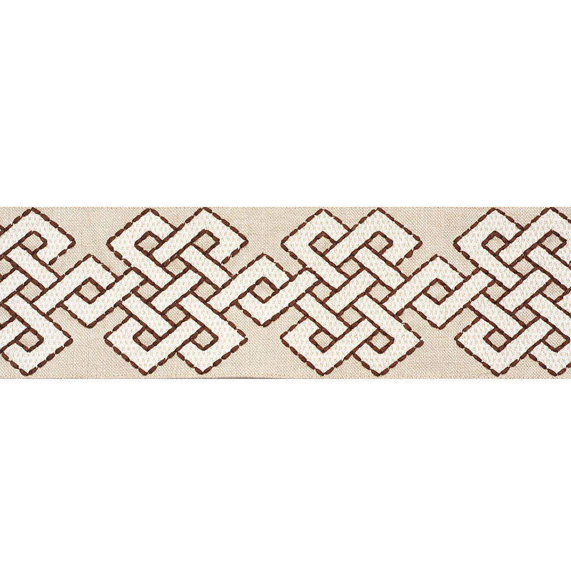 Schumacher Chesterton Tape Brown Trim Sample 77222