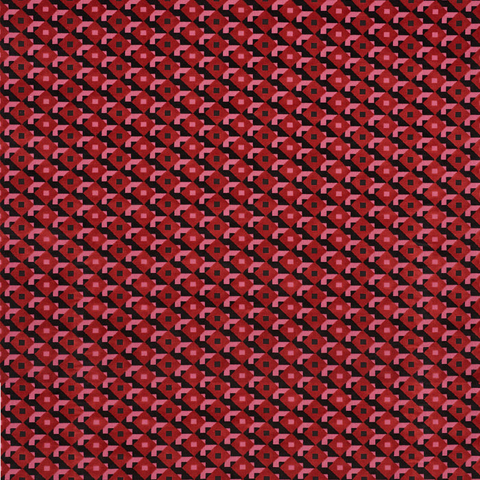 Schumacher Dazzle Ship Velvet Pink & Black Fabric 77240