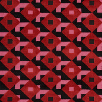 Schumacher Dazzle Ship Velvet Pink & Black Fabric 77240