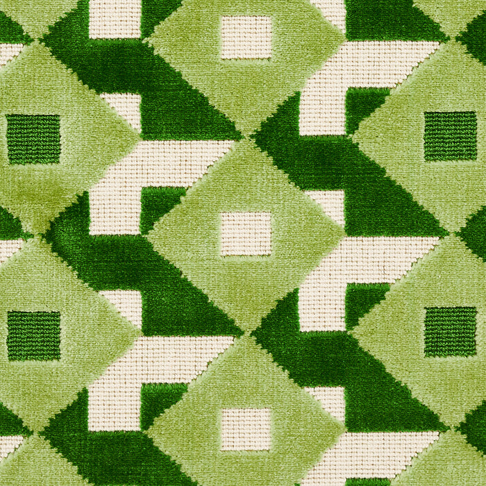 Schumacher Dazzle Ship Velvet Verdant Fabric 77244