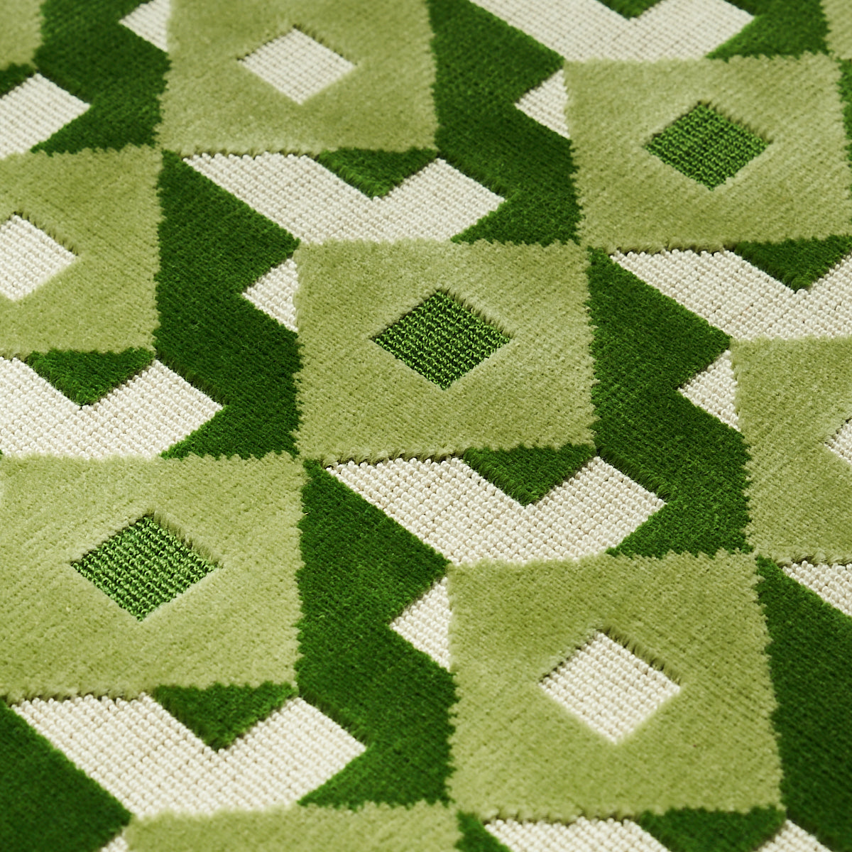 Schumacher Dazzle Ship Velvet Verdant Fabric 77244