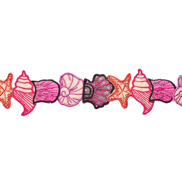 Schumacher Sea Treasures Tape Pink Trim Sample 77261