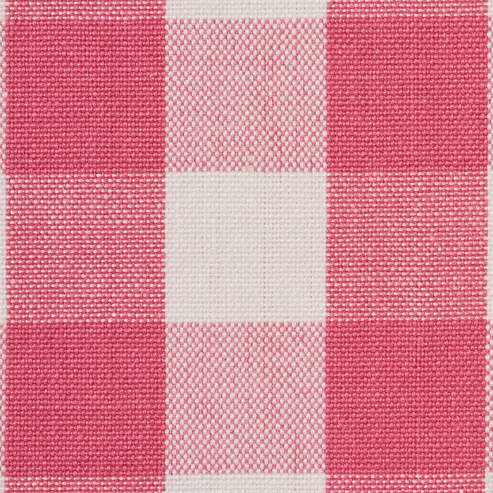 Schumacher Elton Cotton Check Magenta Fabric 77310