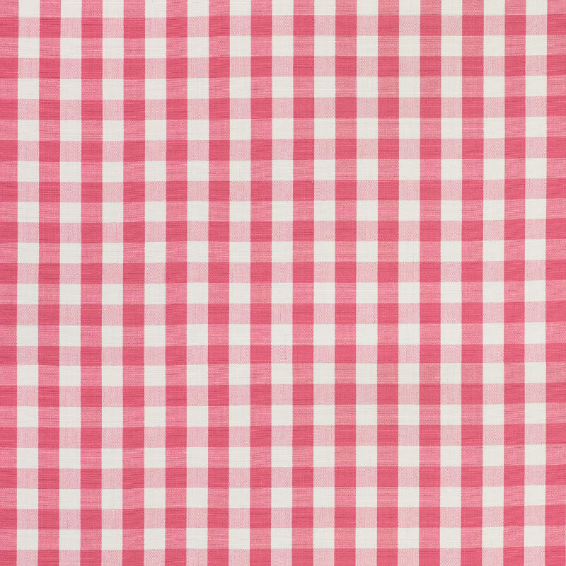Schumacher Elton Cotton Check Magenta Fabric 77310