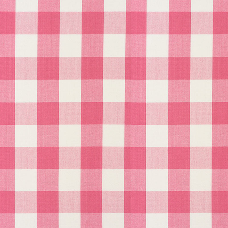 Schumacher Camden Cotton Check Magenta Fabric 77321