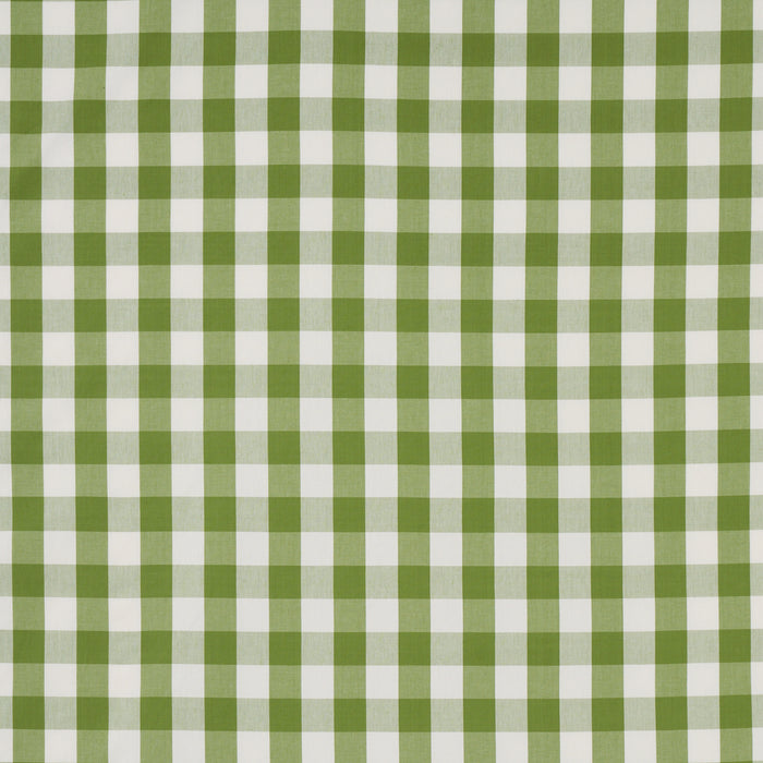 Schumacher Camden Cotton Check Leaf Fabric Sample 77322