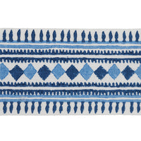 Schumacher Toula Hand Blocked Linen Tape Blues Trim 77330