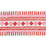 Schumacher Toula Hand Blocked Linen Tape Red & Pink Trim 77331