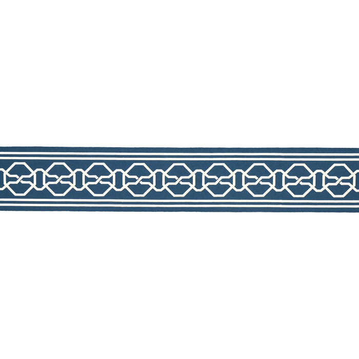 Schumacher Malmaison Tape Blue Trim 77350