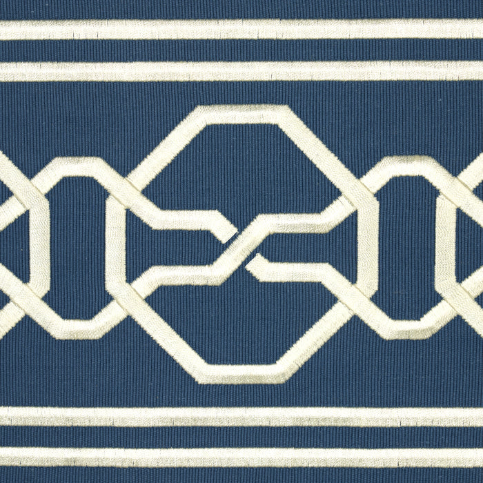Schumacher Malmaison Tape Blue Trim 77350