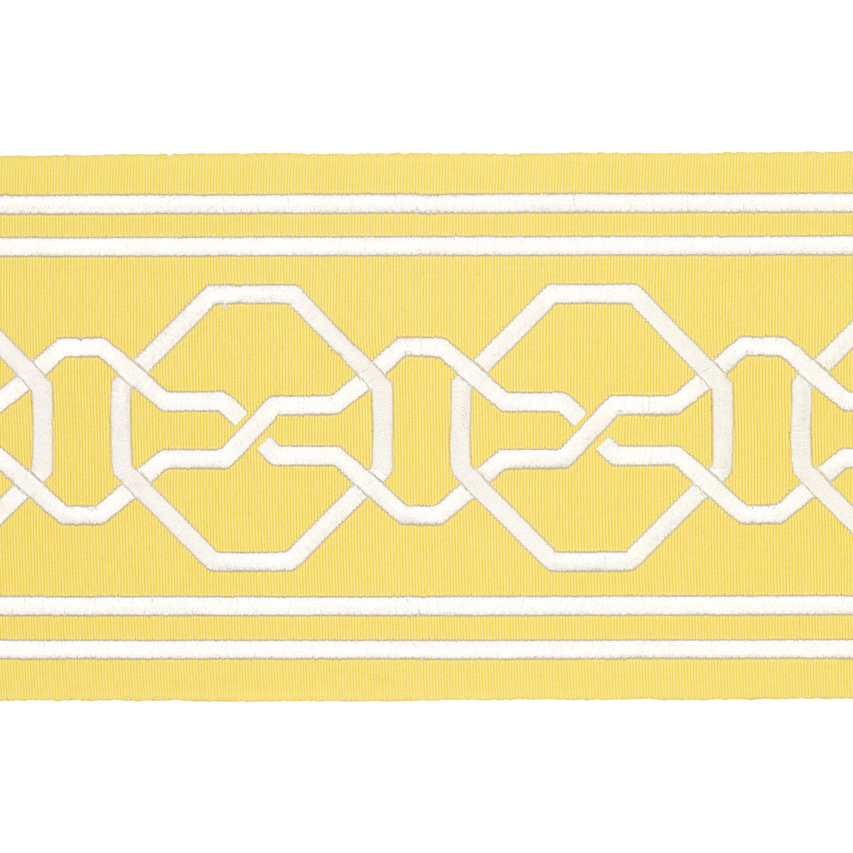 Schumacher Malmaison Tape Yellow Trim Sample 77352