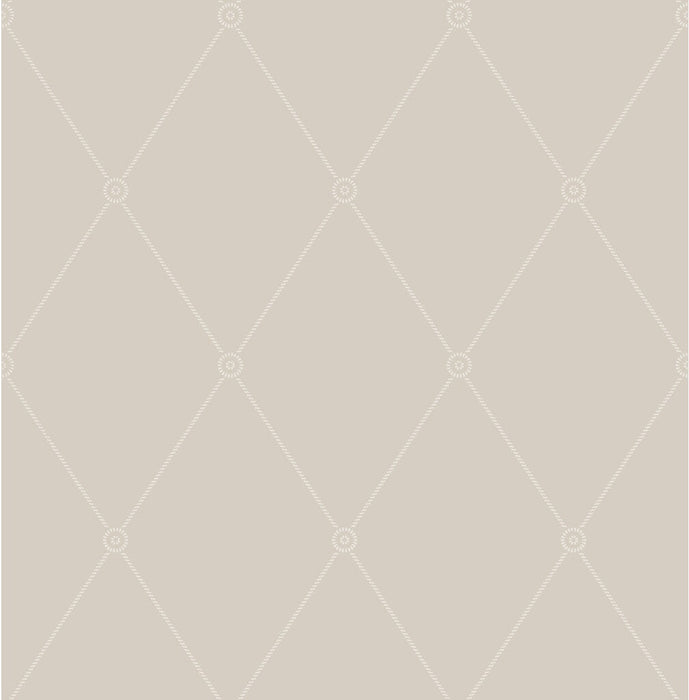 Cole & Son Large Georgian Rope Trellis Putty Wallpaper 100/13061.CS.0