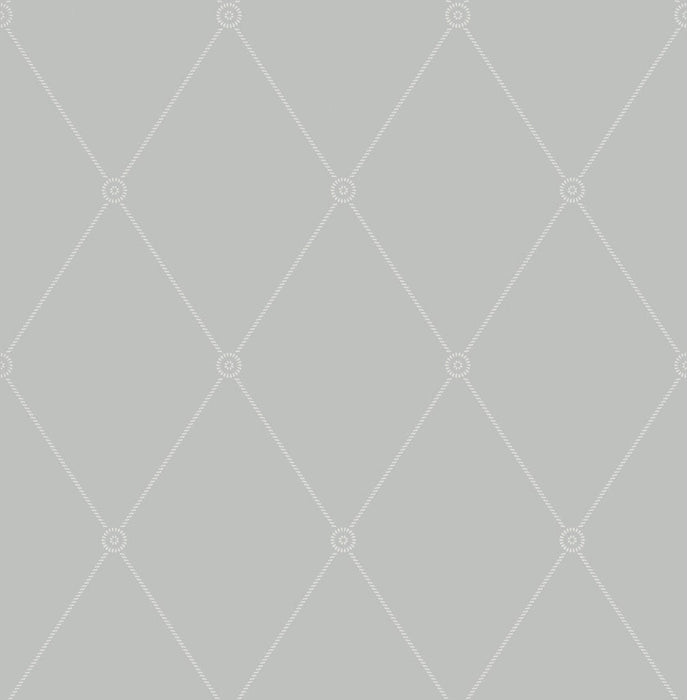 Cole & Son Large Georgian Rope Trellis Grey Wallpaper 100/13062.CS.0