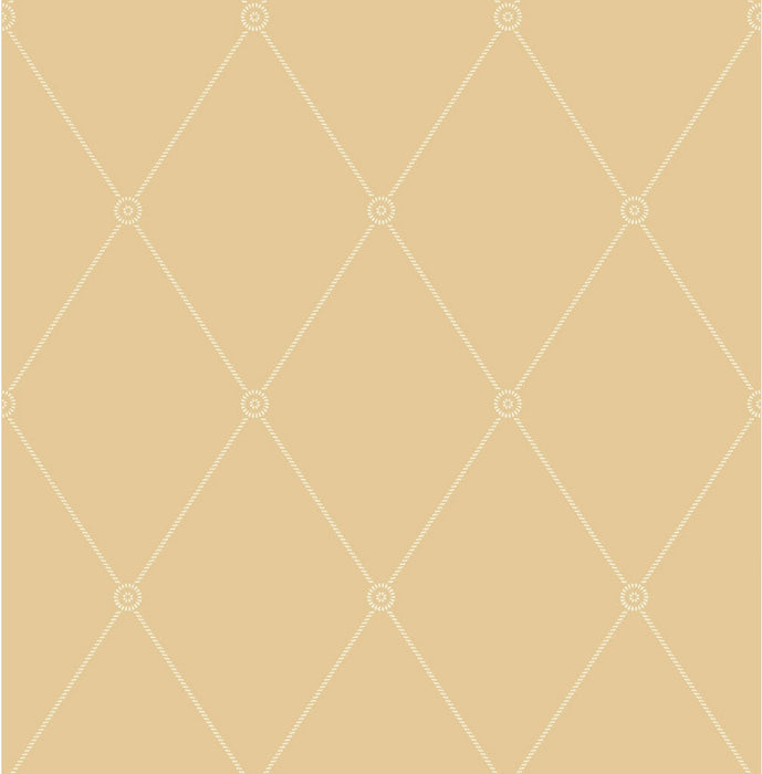 Cole & Son Large Georgian Rope Trellis Yellow Wallpaper 100/13064.CS.0