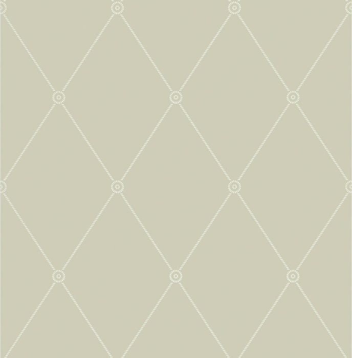 Cole & Son Large Georgian Rope Trellis Olive Wallpaper 100/13065.CS.0