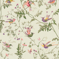 Cole & Son Hummingbirds Green Multi-Colour Wallpaper 100/14070.CS.0