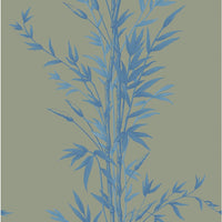 Cole & Son Bamboo Blue On Khaki Wallpaper 100/5026.CS.0