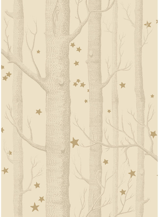 Cole & Son Woods & Stars Buff & Gold Wallpaper 103/11049.CS.0