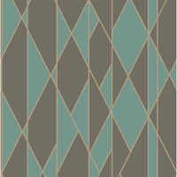 Cole & Son Oblique Teal And Black Wallpaper 105/11048.CS.0