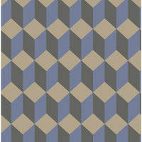 Cole & Son Delano Blue And Black Wallpaper 105/7034.CS.0