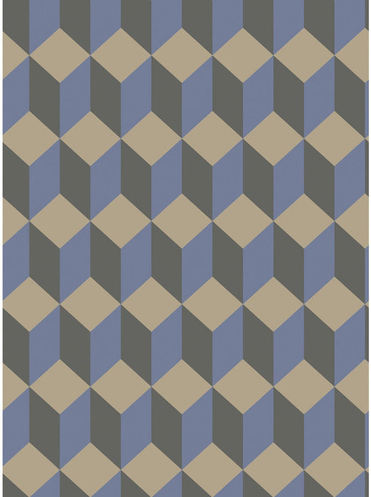 Cole & Son Delano Blue And Black Wallpaper 105/7034.CS.0